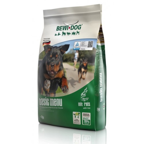 غذای خشک سگ بیسیک منوی بوی داگ, ترکیب فلیک و کروکت/ 3 کیلویی/ BEWI DOG Basic Menu
